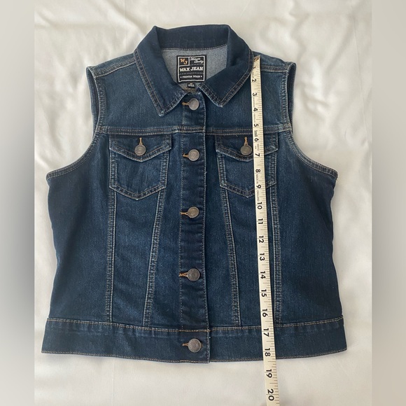 Wax Jean Denim Vest. Size Medium - Picture 3 of 7
